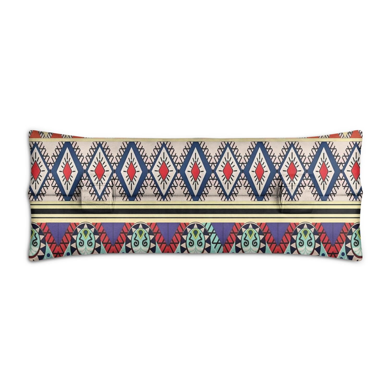 Boho Chic Seat Belt Pillow for Surgery Recovery - Mastectomy Cushion, Retro Geometric, Secure Fit
