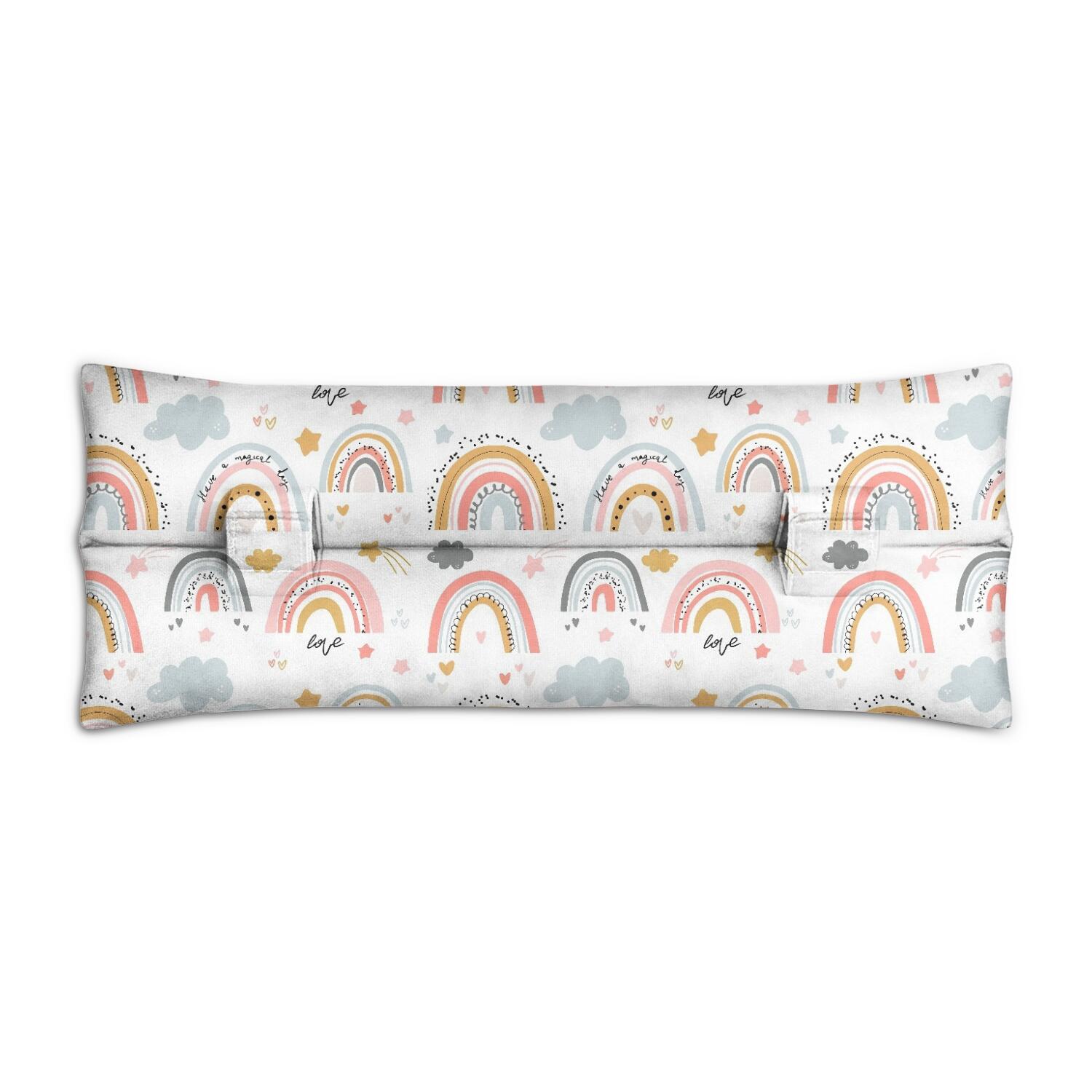 Boho Chic Seat Belt Pillow for Surgery Recovery - Mastectomy Cushion, Vintage Patterns, Pressure Relief
