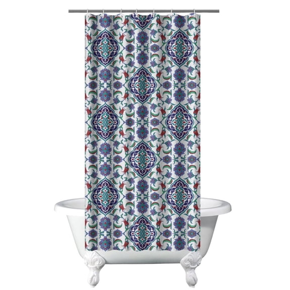 Boho Chic Shower Curtain Rustic Tribal Style Fabric, Bohemian Aesthetic Vintage Waterproof Bathroom Curtain with Hooks, Artistic Nordic Earthy Patterns for Apartment, Hotel, Spa