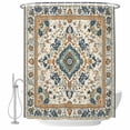 thumbnail image 1 of Boho Chic Shower Curtain Set - 72" x 78" Washable Bathtub Curtain with 12 Hooks, Traditional Classic Geometric Farmhouse Waterproof Fabric Stall Shower Curtains for Bathroom/Bathtub Décor, 1 of 6