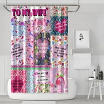 Boho Chic Shower Curtain, Vintage Fashion Aesthetic Room Decor Waterproof 72x72 Inch with Grommets