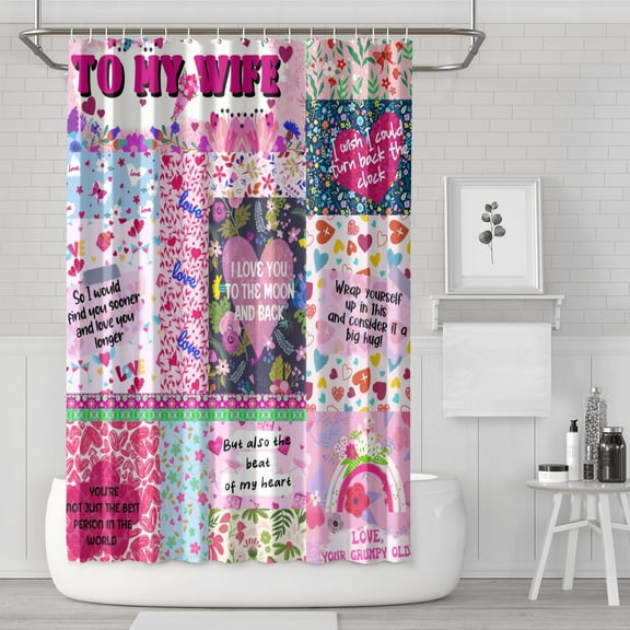 Boho Chic Shower Curtain, Vintage Fashion Aesthetic Room Decor Waterproof 72x72 Inch with Grommets