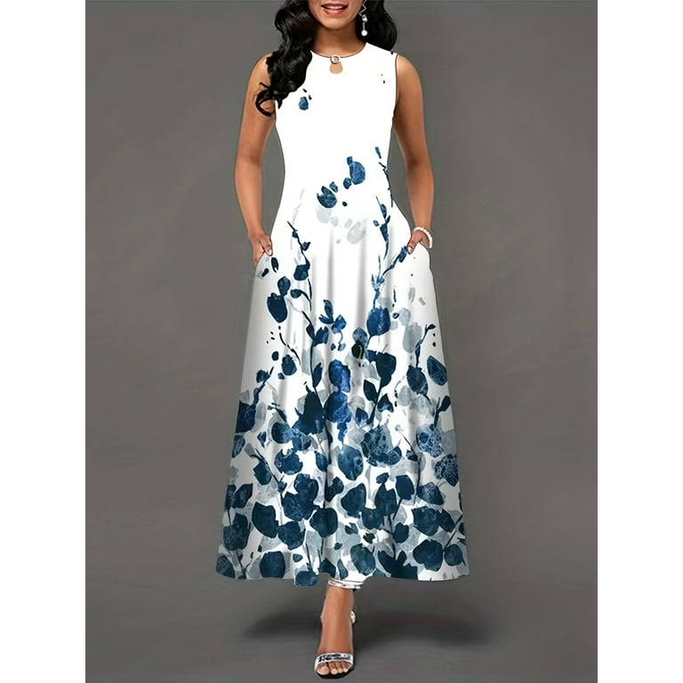 Floral Patterns Stylish Sleeveless Maxi Dress Floral Patterns Stylish Sleeveless Maxi Dress
