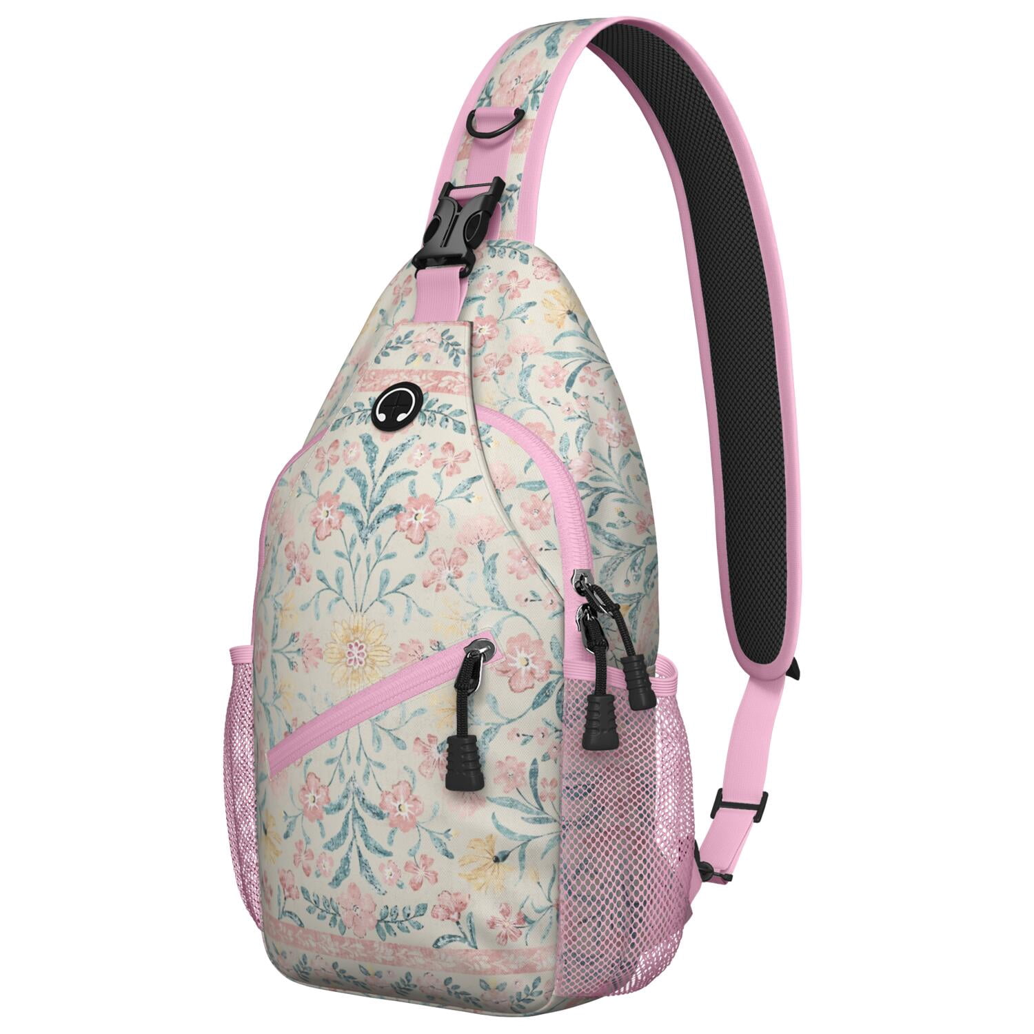 Sling Backpack Women Casual Geometric Crossbody Adjustable Strap Travel Pack KAVU Original Rope Sling Polyester Crossbody Bag Geometric  main image 3