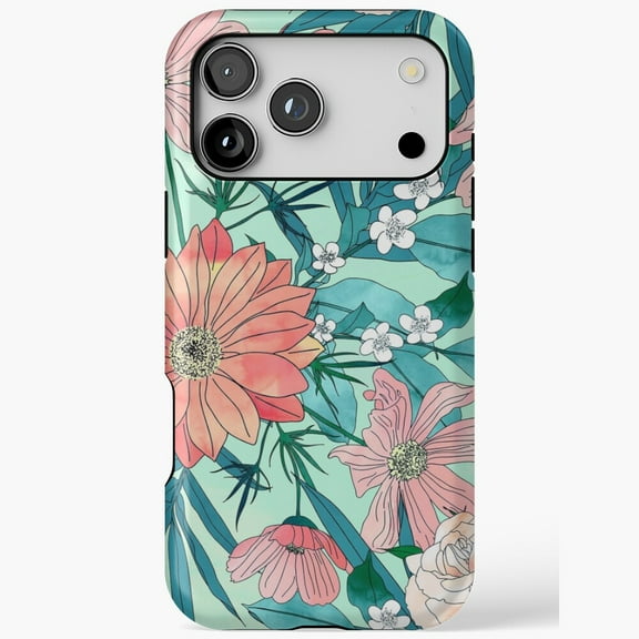 Boho Chic Spring Garden Flowers Art iPhone Case 17 11 12 13 14 15 16 Pro Max