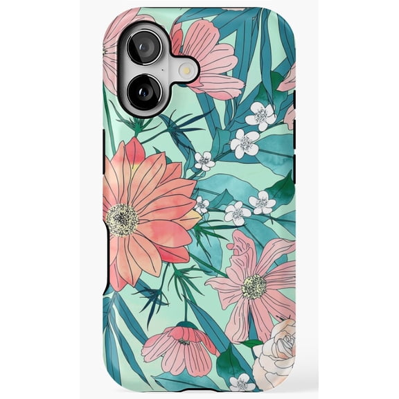 Boho Chic Spring Garden Flowers Phone Case for iPhone 11 12 13 14 15 16 17 Pro Max