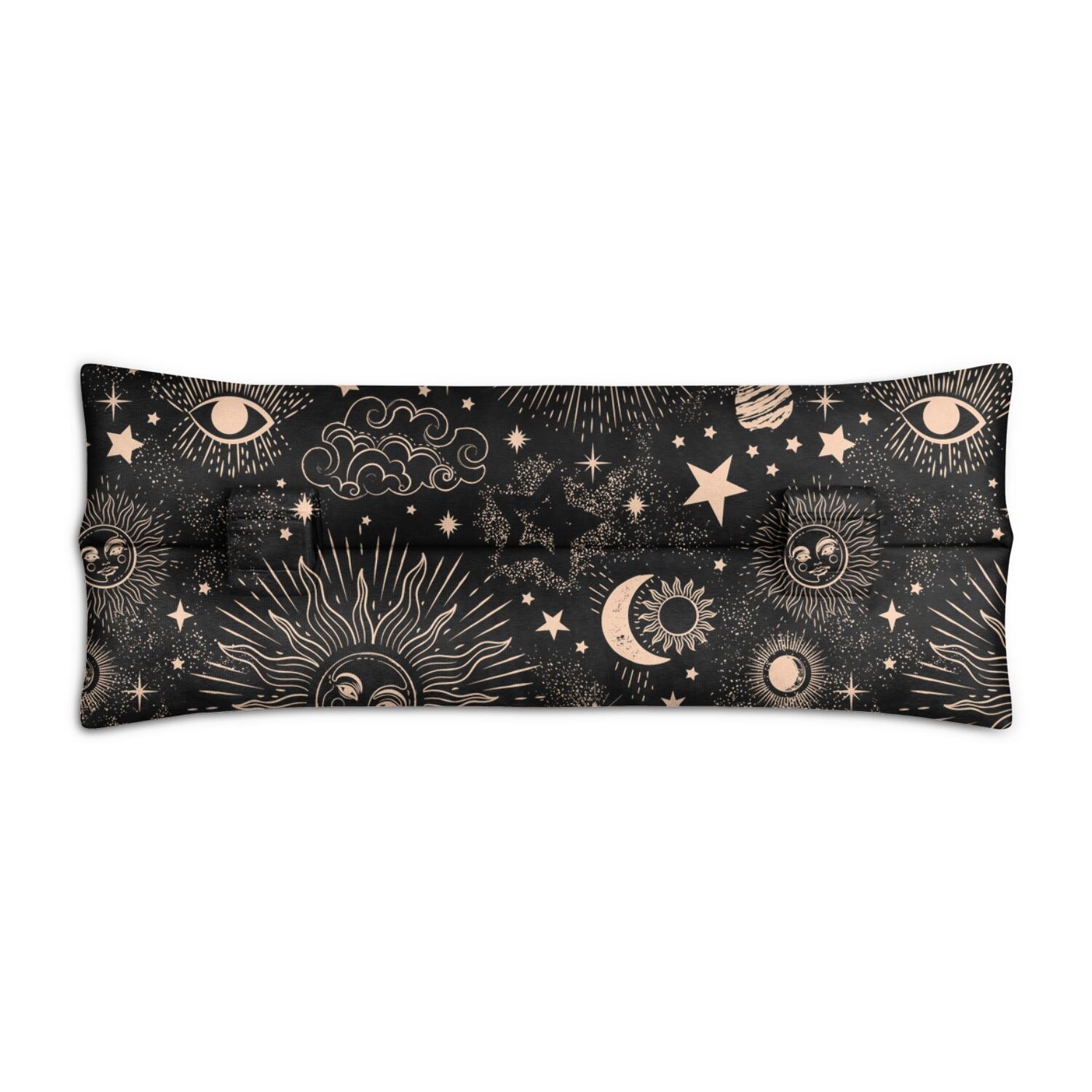 Boho Chic Sunburst and Cosmic Art Mastectomy Pillow - Machine Washable for Daily Commuting