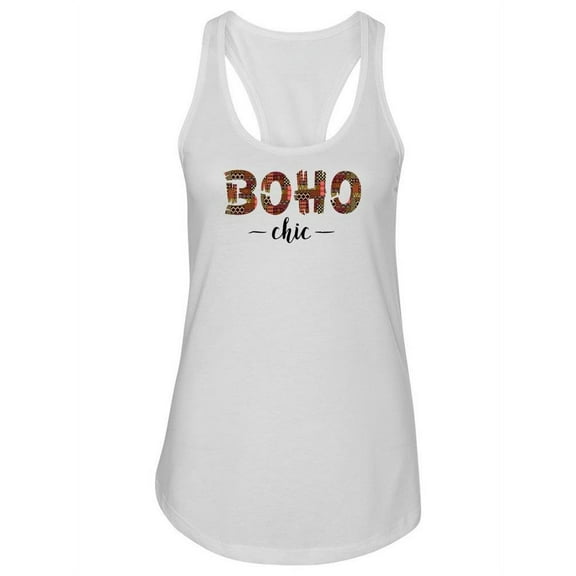 Boho Chic Text Tank Women -Image by Shutterstock, Female Large
