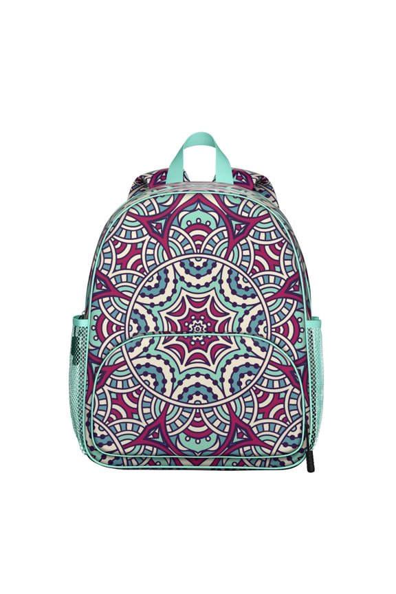 Boho Chic Tribal Pattern School Backpack - Comfortable Wear with Organized Storage