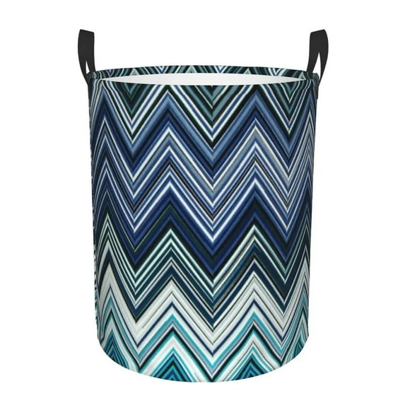 Boho Chic Zigzag Chevron Laundry Hamper Large Storage Basket Modern Bohemian Zig Zag Multicolor Boys Toy Organizer