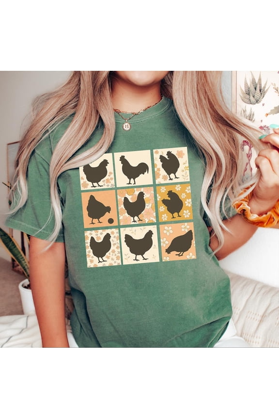 Boho Chicken Retro Farmhouse T-Shirt