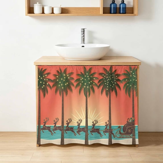Boho Christmas Cabinet Curtains 28