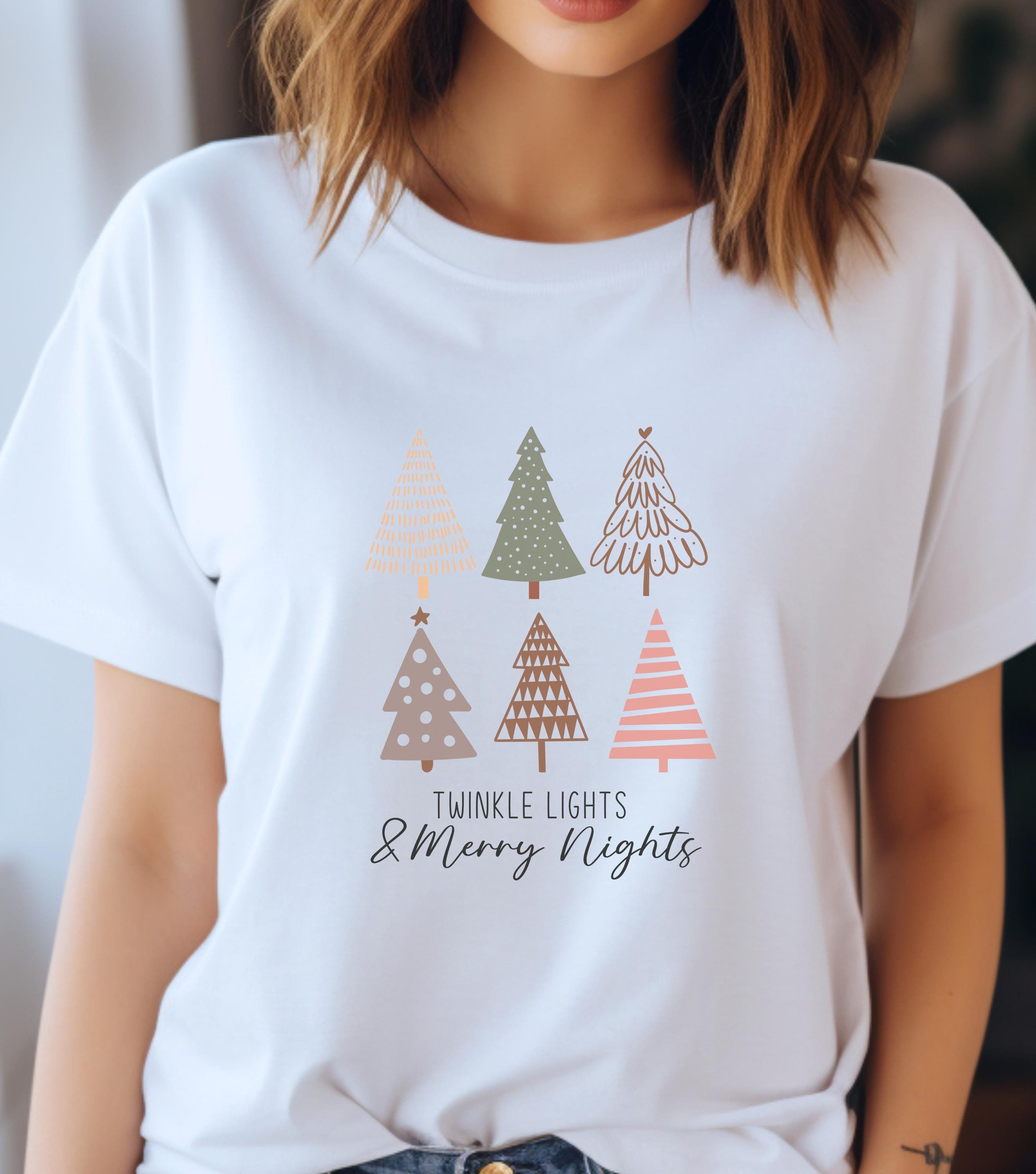 Boho Christmas Shirt, Merry Christmas Shirt, Twinkle Lights And Merry ...