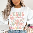 thumbnail image 1 of Boho Christmas Sweatshirt, Holiday Sweater, Womens Christmas Crewneck, Jesus Shirt, Boho Christian, 1 of 4