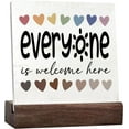 thumbnail image 1 of Boho Classroom Desk Decor Everyone Is Welcome Here Ceramic Desk Sign,Back To School Welcome Sign,Plaque Sign Office Desk Classroom Shelf Table Decoration,Gifts For Teacher Women, 1 of 5
