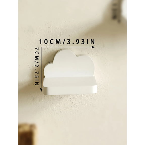 Boho Cloud Wall Shelf, Minimalist Floating Display Shelf for Kids' Room Decor, Wooden Cloud Shape Organizer for Nursery, Bedroom