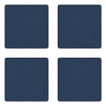 thumbnail image 1 of Boho Coaster Set of 4, Monochrome Illustration of Continuous Floral Layout, Square Hardboard Gloss Coasters, Standard Size, Dark Lavender Pale Blue, by Ambesonne, 1 of 2