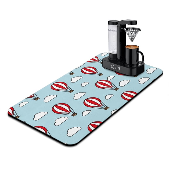 Boho Coffee Bar Mat Non-Slip 4-Layer Absorbent Mat for Espresso Machines & Countertop Protection