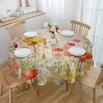thumbnail image 1 of Boho Color Pattern Round Tablecloth Wedding Hotel Table Cover Holiday Dining Table Waterproof Tablecloth, 1 of 5