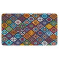 thumbnail image 1 of Boho Colored Square Pattern (3) Welcome Doormat for Indoor/Outdoor Entrance Boho Colored Square Pattern (3) Decoration Door Mat Kitchen Door Mat Bedroom Doormat 17x30 Inch, 1 of 6