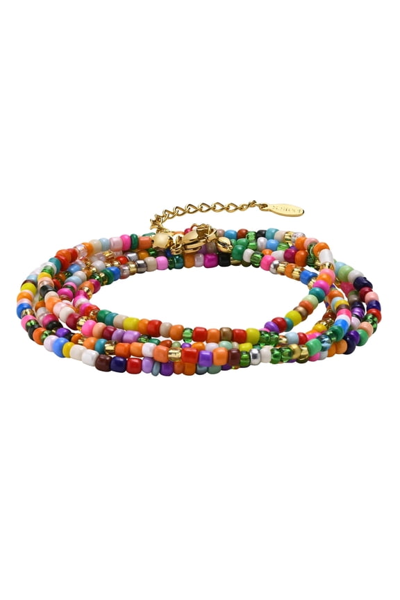 Boho Colorful Beaded Bracelets , Bohemian Multistrand Beads Bracelet Summer Surf Beach Trendy Jewelry For Women ,Adjustable layered bracelets Anniversary Birthday Gifts for Her Girlfriend Sister