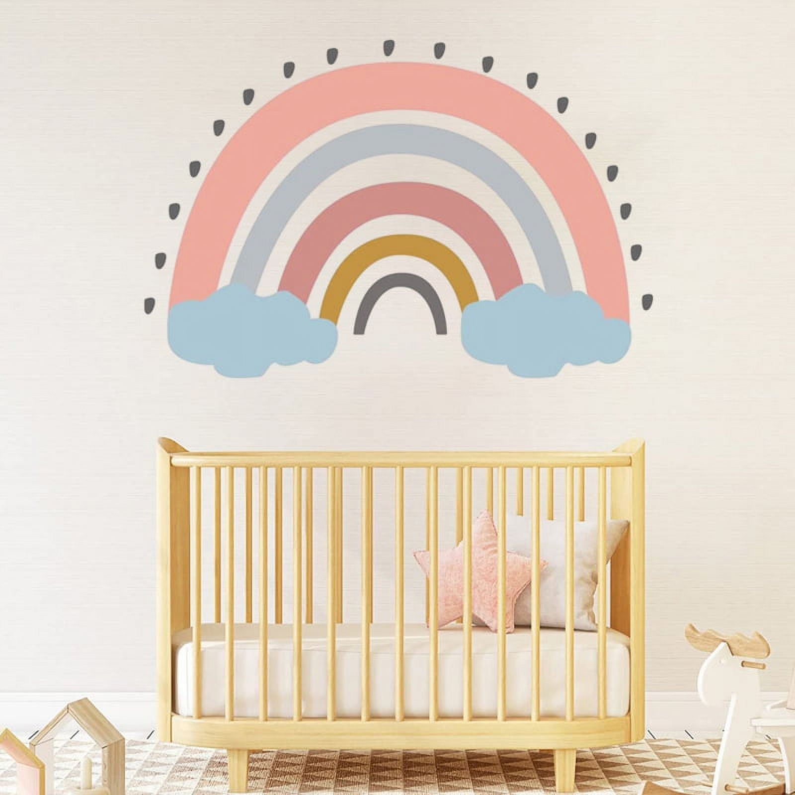 Boho Colorful Wall Decals,Large Flowers Decal for Kids Playroom Bedroom ...