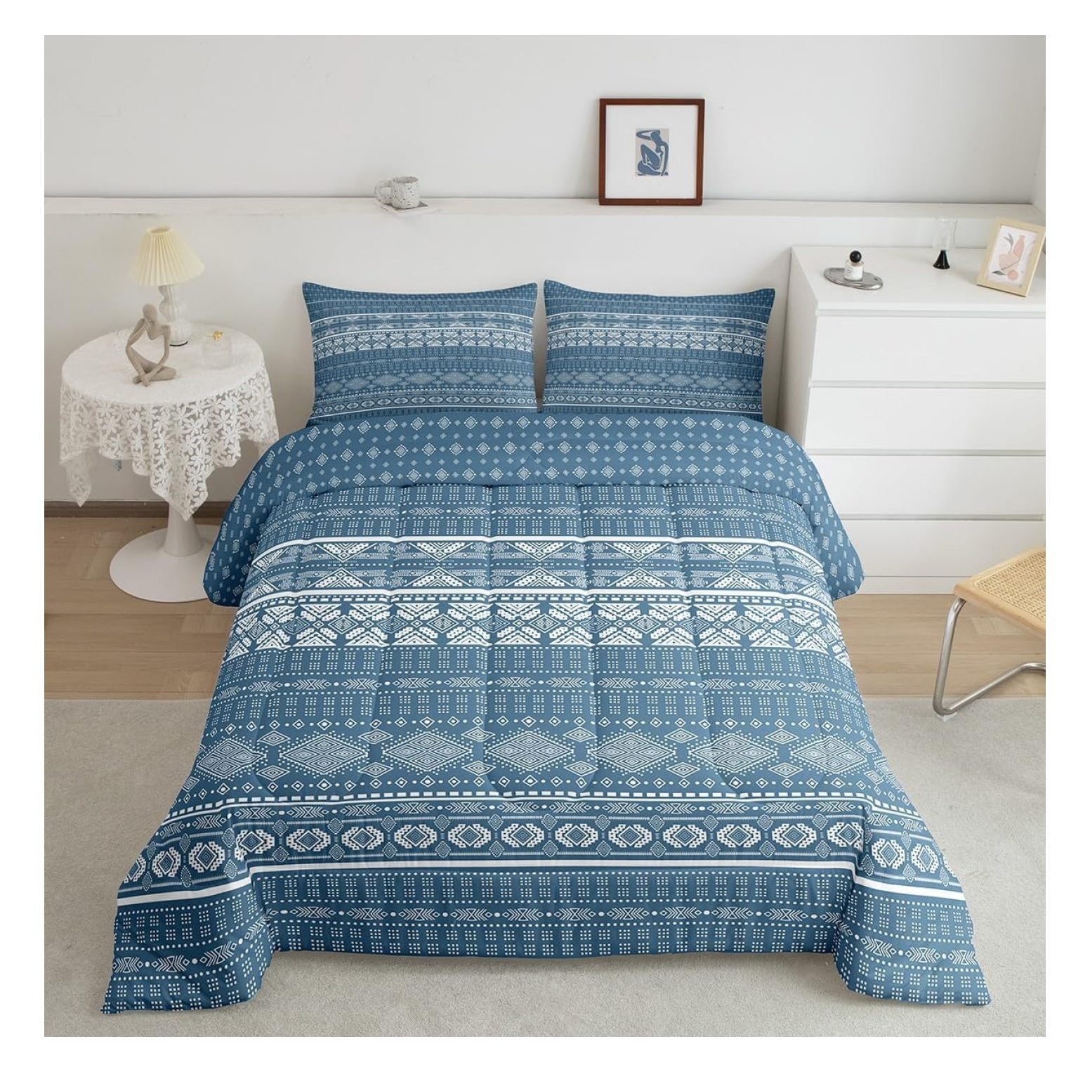 Boho Comforter Set Queen Size Bohemian Aztec Comforter Folkloric Art ...
