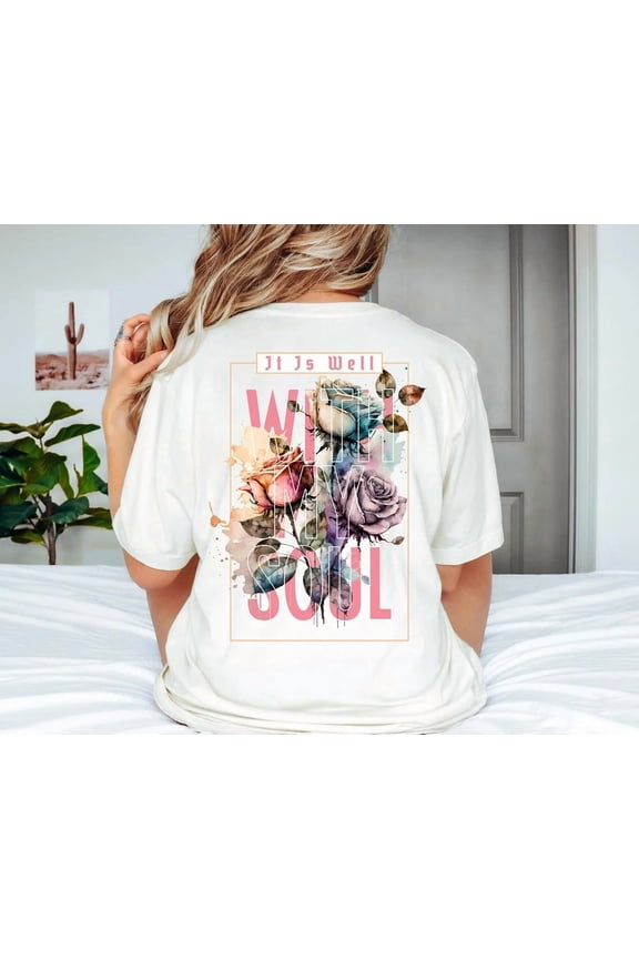 Boho Cottagecore T-shirt, Wildflowers Shirt,Well with My Soul Shirt,Vintage Pressed Flowers Shirt,Botanical Floral Tee,Floral Tee Tshirt All Size S-5XL