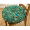 thumbnail image 1 of Boho Cotton Linen Round Chair Seat Cushions for Dining Kitchen Office Chairs Patio Super Soft Printed Chair Pads Floor Pillow (Blue,22"x22"), 1 of 6