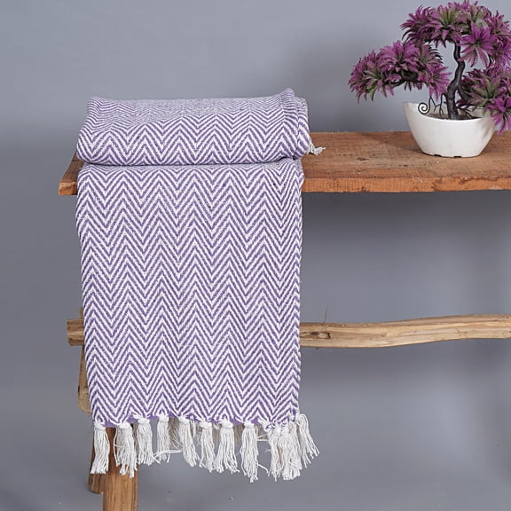 Boho Cotton Throw Blankets Embroidery Decorative Woven Sofa Throw for Living Room, Mud Cloth, Chair & Couch Cover with Tassels (50x70 Inches)