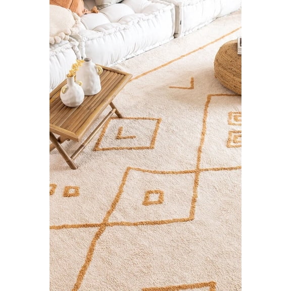 Boho Cotton Tufted Rug | Hand Made Cotton Tufted Rugs | Bohemian Rugs | Floor Rug | Tufted Rugs | Cotton Area Rug | Kids Room Rugs |
