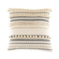 thumbnail image 1 of Boho Cotton Woven Tufted Pillow Cover - 45x45cm Decorative Throw Pillow Case with Pom Poms for Couch, Farmhouse, 1 of 6