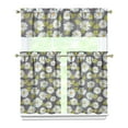 thumbnail image 1 of Boho Country Curtains 36 Inch - 3 Panel Rustic Farmhouse Set with Vintage Blooming Botanicals, Rod Pocket Drapes, 1 of 5
