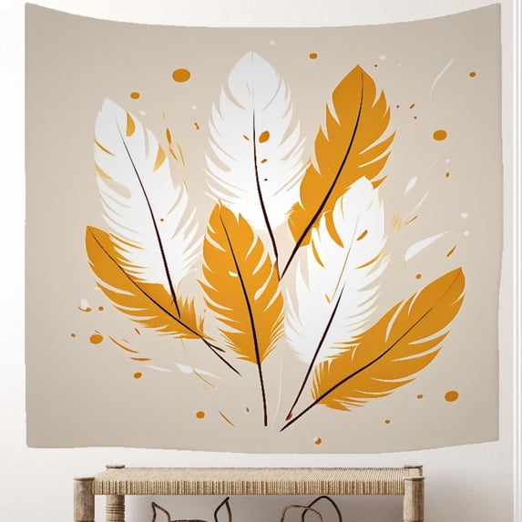 Boho Country Tapestry Decorative Kitchen Decorative Setbathroom Hand Big Tapestry - Plants Leaves Nature Durable Country Tapestry Decoration for Home Living Room College - 51x59 Inch