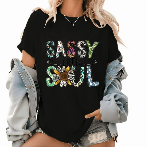 Boho Cowgirl T-Shirt - Vintage Inspired Rodeo Attitude Top, Women's Soft Cotton Distressed Graphic Tee with Playful Western Sayings