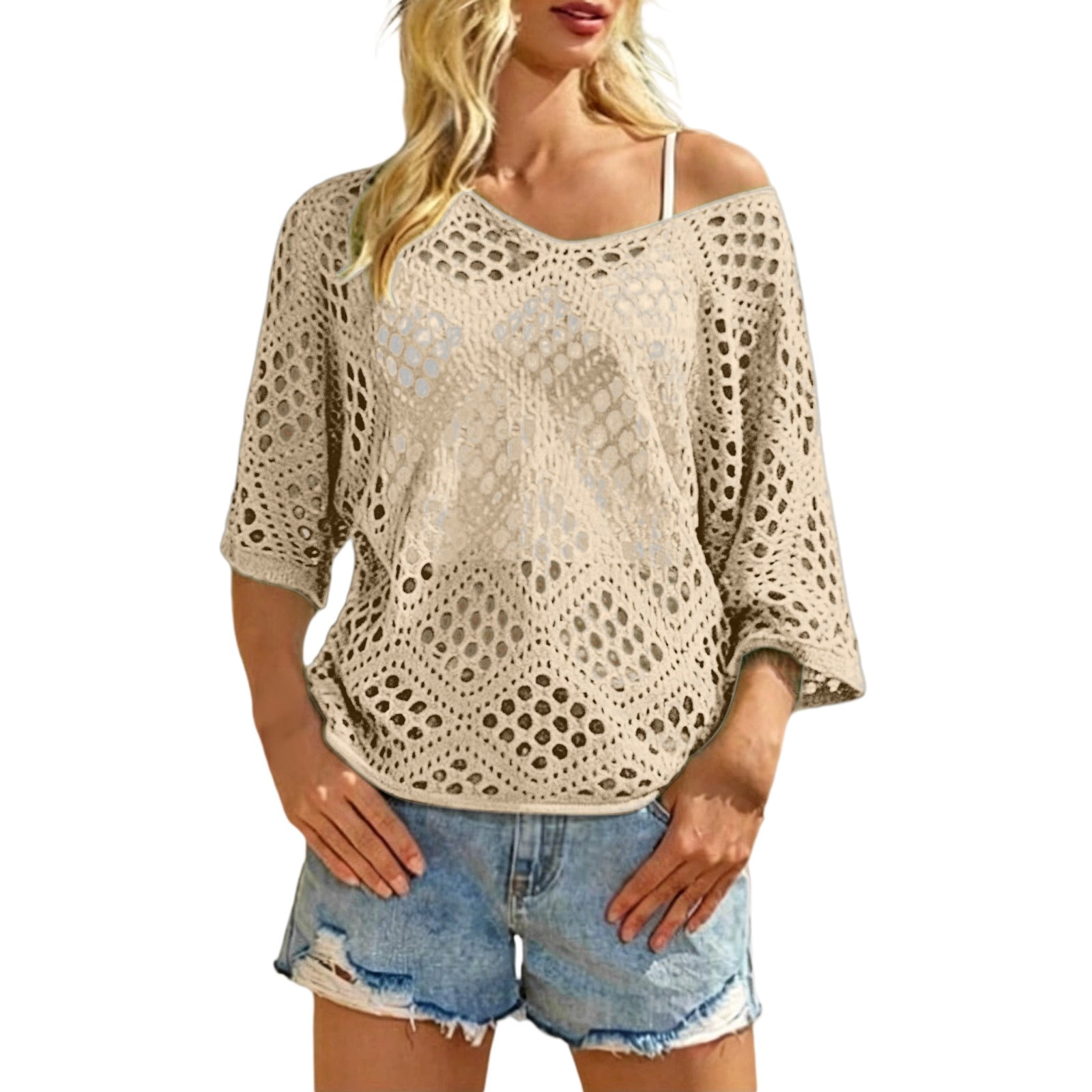 14+ Crocheted Tops For Women Boho Crochet Tops for Women Fun Tops for Women Beach Sweater Loose Knit