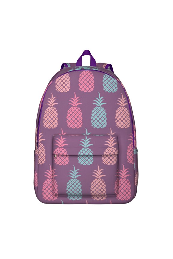 Boho Crossbody Bag with Pineapple Lover Tropical Print – Bright Yellow Hawaiian Fruit Pattern, Exotic and Aesthetic Style