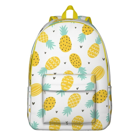 Boho Crossbody Bag with Pineapple Lover Tropical Print – Bright Yellow Hawaiian Fruit Pattern, Exotic and Aesthetic Style