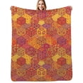 thumbnail image 1 of Boho Cube Pattern Flannel Blankets Soft Throw Blanket Winter Travel Office Outdoor Bedspread, 1 of 6