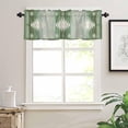 thumbnail image 1 of Boho Curtain Valances for Windows, Farmhouse Style Aztec Moroccan Sage Green Rod Pocket Valance Window Treatments Short Curtains for Kitchen Bathroom Living Room, 1 of 6
