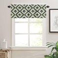 thumbnail image 1 of Boho Curtain Valances for Windows, Minimalist Aztec Farmhouse Style Sage Green Rod Pocket Valance Window Treatments Short Curtains for Kitchen Bathroom Living Room, 1 of 6