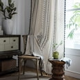 thumbnail image 1 of Boho Curtains 2 Panels for Bedroom,Black and White 84 Inch Length Curtains for Living Room,Farmhouse Geometric Tassels Rod Pocket Window Drapes for Dining Room, 1 of 8