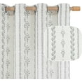 thumbnail image 1 of Boho Curtains for Bedroom - Bohemain Grey Semi Sheer Curtains 63 Inch Length Light Filtering Grommet Window Drapes for Farmhouse Living Room, Each 52 Inch Wide, 2 Panels Set, 1 of 18