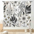 thumbnail image 1 of Boho Curtains for Bedroom, Retro Vintage Paisley Floral Mandala Indian Tropical Leaf Bohemian Chic Ikat Print Window Curtains for Bedroom Kitchen Bathroom 53"W x 63"L (Pack of 2), 1 of 6