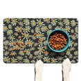 thumbnail image 1 of Boho Daisy Design Dog Bowl Mat - Waterproof Absorbent Pet Placemat - Non-Slip Floral Pattern - Large Size for Protection - Eco-Friendly and Durable, 1 of 3