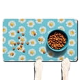 thumbnail image 1 of Boho Daisy Dog Food Mat with Artistic Floral Print, Non-Slip Absorbent Waterproof Pet Feeding Mat for Dog Lovers, Easy Clean, 1 of 2