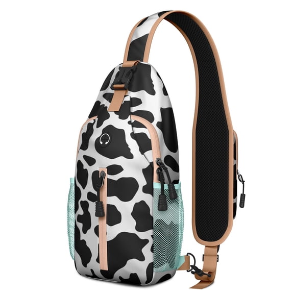 Boho Daisy Print and Flower Design Hiking Daypack  Lightweight, Durable Polyester, Adjustable Strap  Summer Spring Wildflower Style