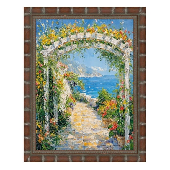 Boho Dark Brown Bamboo Picture Frame 30x40 frame