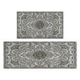 thumbnail image 1 of Boho Dark Brown Pattern Rugs and Mats Non Skid Washable Absorbent Microfiber Soft Kitchen Mat for Floor Set Of 2 Decor Stain Resistant 17"x47"+17"x30", 1 of 7