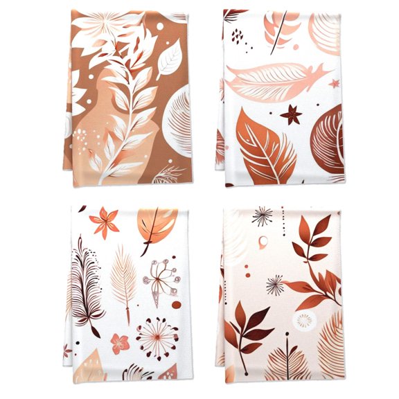 Boho Decor Bath TowelTowel Set Symmetrical Reminiscent Modern Versatile Farmhouse Towels - 4Pack 16 X 24Inches Nature Midcentury Dishtowel for Garden Table House Kitchen Deco